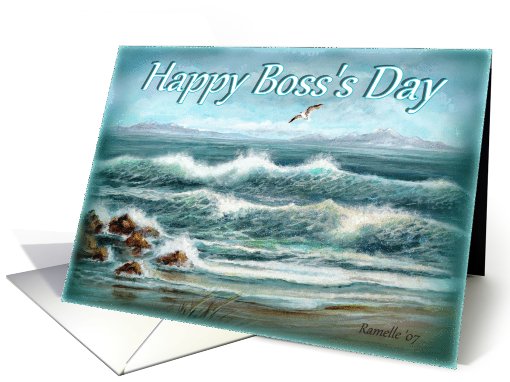 Boss's Day, Ocean Waves card (824714)