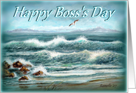 Boss’s Day, Ocean Waves card