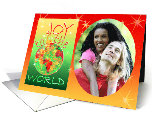 Joy to the World Christmas Ornament, for Merry Christmas Photo card