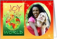 Joy to the World Christmas Ornament, for Merry Christmas Photo card