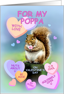 For Poppa, Cute Squirrel Valentine, I Wuv U card