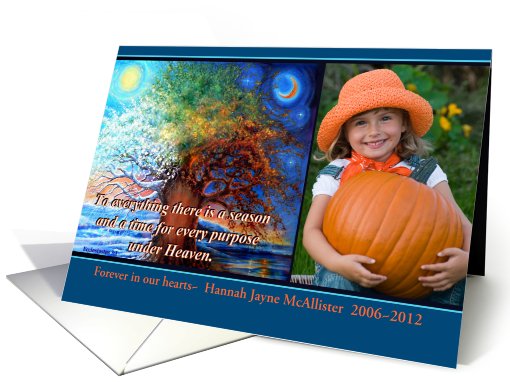Tree of LIfe Memorial Service Invitation, Photo card (868944)