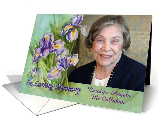 Irises, Memorial Service Photo card (869241)