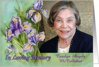 Irises, Memorial Service Photo Card