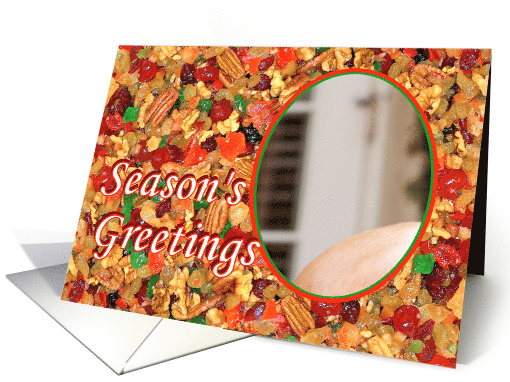 Fruitcake Season's Greetings for Photo Colorful Christmas... (869402)