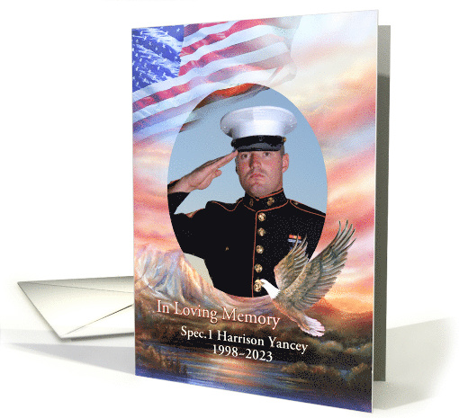 Flag and Eagle Memorial Service for Military Invitation... (870393)