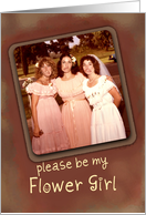 Be My Flower Girl, Funny Face Bride Invitation card