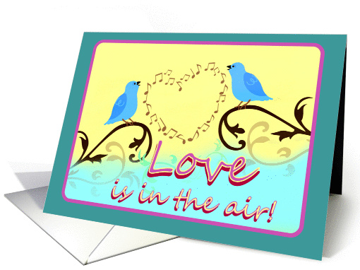Valentine's Day, Singing Love Birds in Tree card (898611)