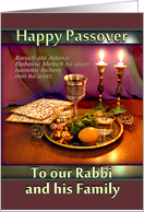 Rabbi and Family, Passover Seder Plate with Mauve and Green card