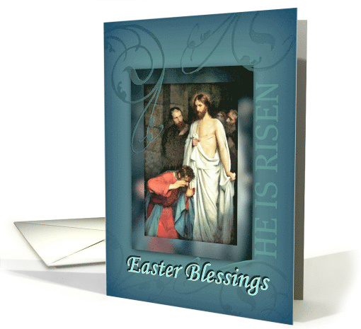 Easter Blessings Jesus is Risen Resurrection of Christ card (909000)