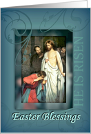 Easter Blessings Jesus is Risen Resurrection of Christ card