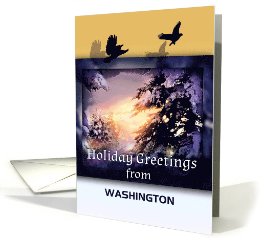 Christmas Holiday Greetings Personalized State Add Own State card