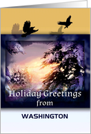 Christmas Holiday Greetings Personalized State Add Own State card