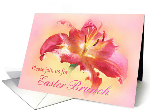 Easter Brunch Invitation, Pink Stargazer Lily card (948604)