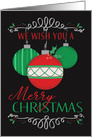 Christmas Caroling and Wishes for a Merry Christmas Chalk Art card