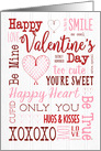 Shiplap Valentine Graffiti Candy heart text art card