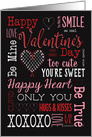 Chalk art Valentine heart and cheerful text with love card