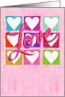 Valentine Tic-Tac-Toe many hearts in a row and Love card