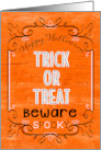 Happy Halloween Trick or Treat Spooky Ghosts card