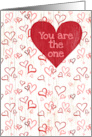 Valentine’s Day for the One Who Has my Heart with Wood Distressed Look card