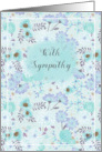 Sympathy Floral in blue card