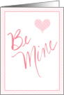 Handwritten ValentineText Art Along with a Simple Heart card