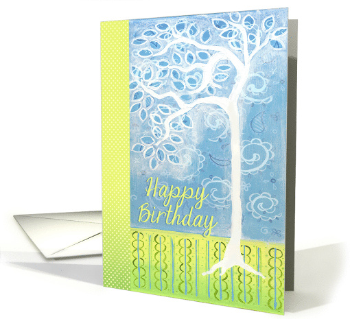 Birthday Tree with Paisley and Patterns card (1463886)