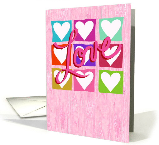 Valentine Tic-Tac-Toe many hearts in a row and Love card (1558244)