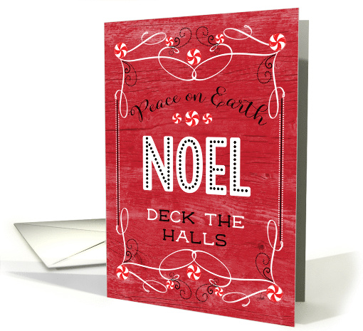 Peace on Earth Noel and Decking the Halls on Wood card (1642510)