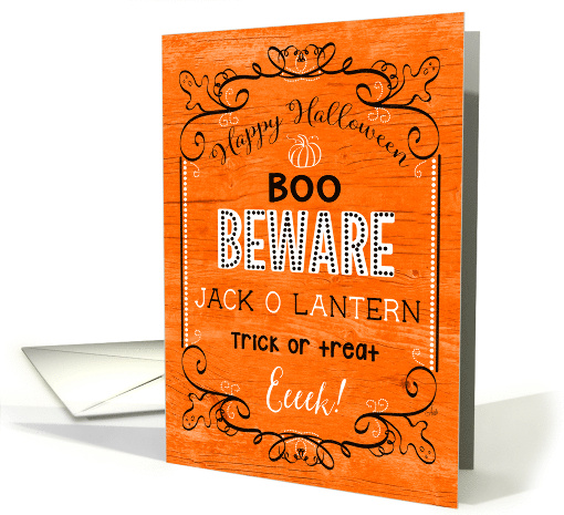 BEWARE Happy Halloween wishes with trick or treat and... (1647796)