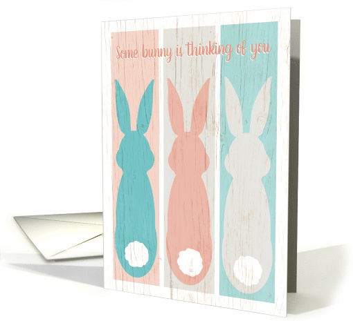 Easter Greetings with Rustic Pastel Bunnies card (1668896)