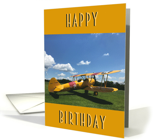 Happy Birthday Airplane wishing you fun and the sky is the limit card