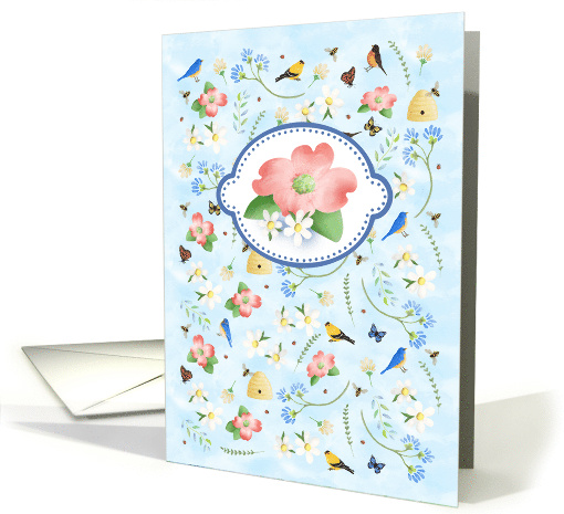 Birthday Wishes Adorned with Images of Flowers Birds and... (1828484)