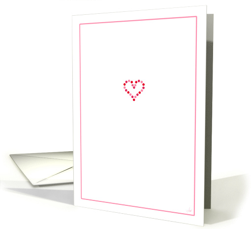 Multicolored Dots in a Simple Heart Shape for Valentine's Day card