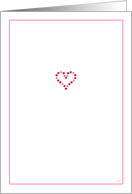 Multicolored Dots in a Simple Heart Shape for Valentine’s Day card