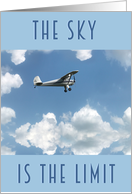 Inspirational Airplane flying in the Sky to Encourage You card