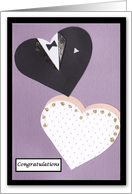 Congratulation wedding card - Bride and groom card