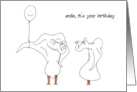 Birthday Creature Balloon card