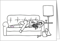 Anniversary Couch Couple card