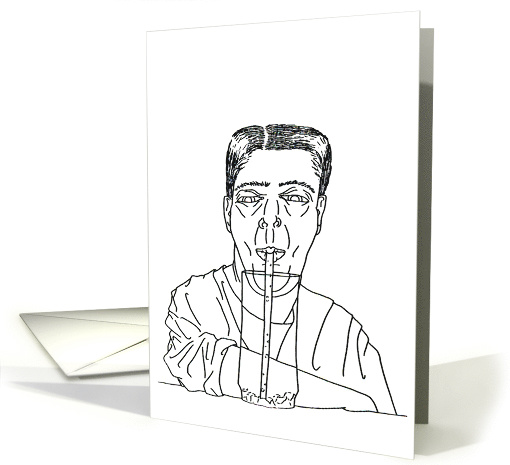 Romantic Slurping Man card (764829)