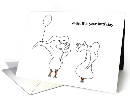 Birthday Creature Balloon card (766834)