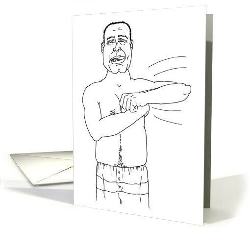 Thinking of You Armpit Fart Man card (767432)