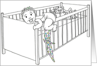 New Baby Announcement on the Loose card