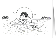 Anniversary Dinghy Couple card