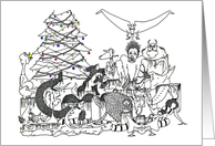 Creature Christmas card