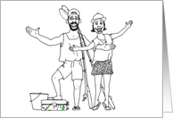 Fishing Couple card