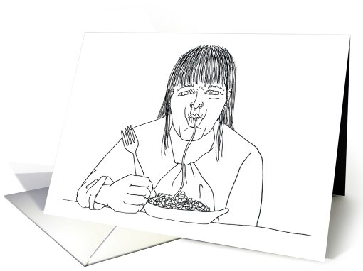 Lonely Spaghetti Lady card (771346)
