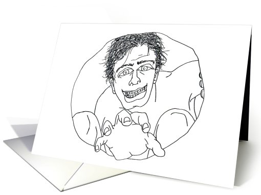 Birthday Hole Digging Man card (774250)