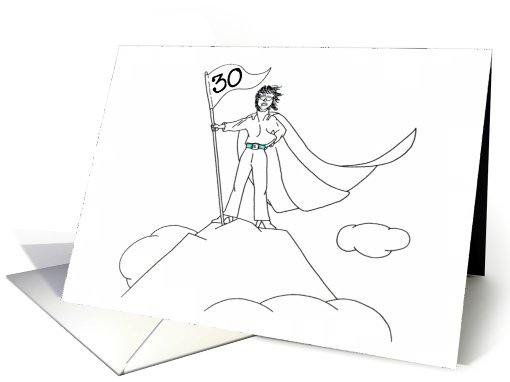 Powerful 30th Birthday Lady card (788591)