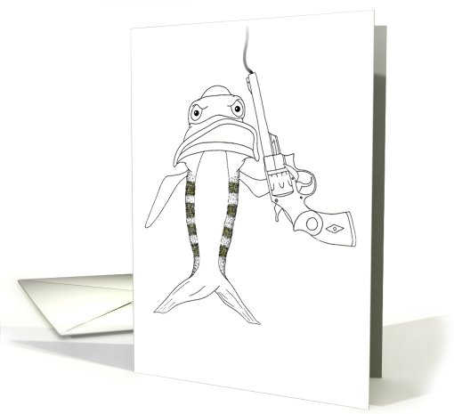 Perch with Smoking Gun card (815867)